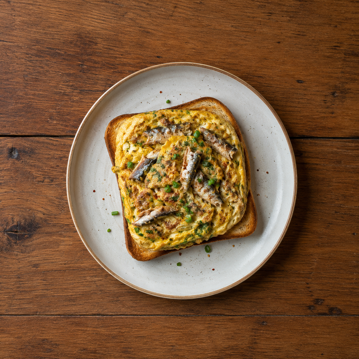 Sardine Omelette Toast