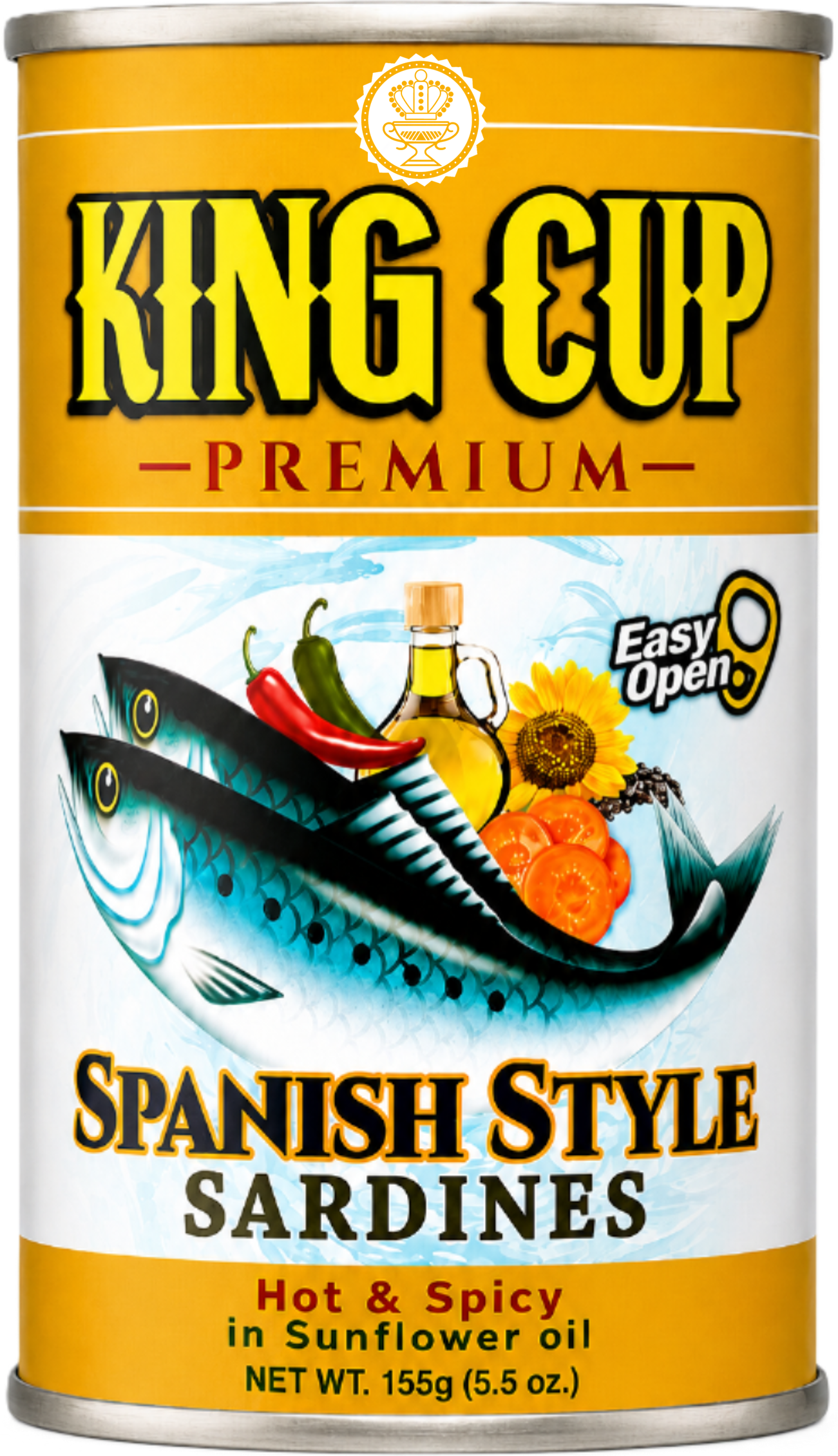 King Cup sardines hot and spicy can