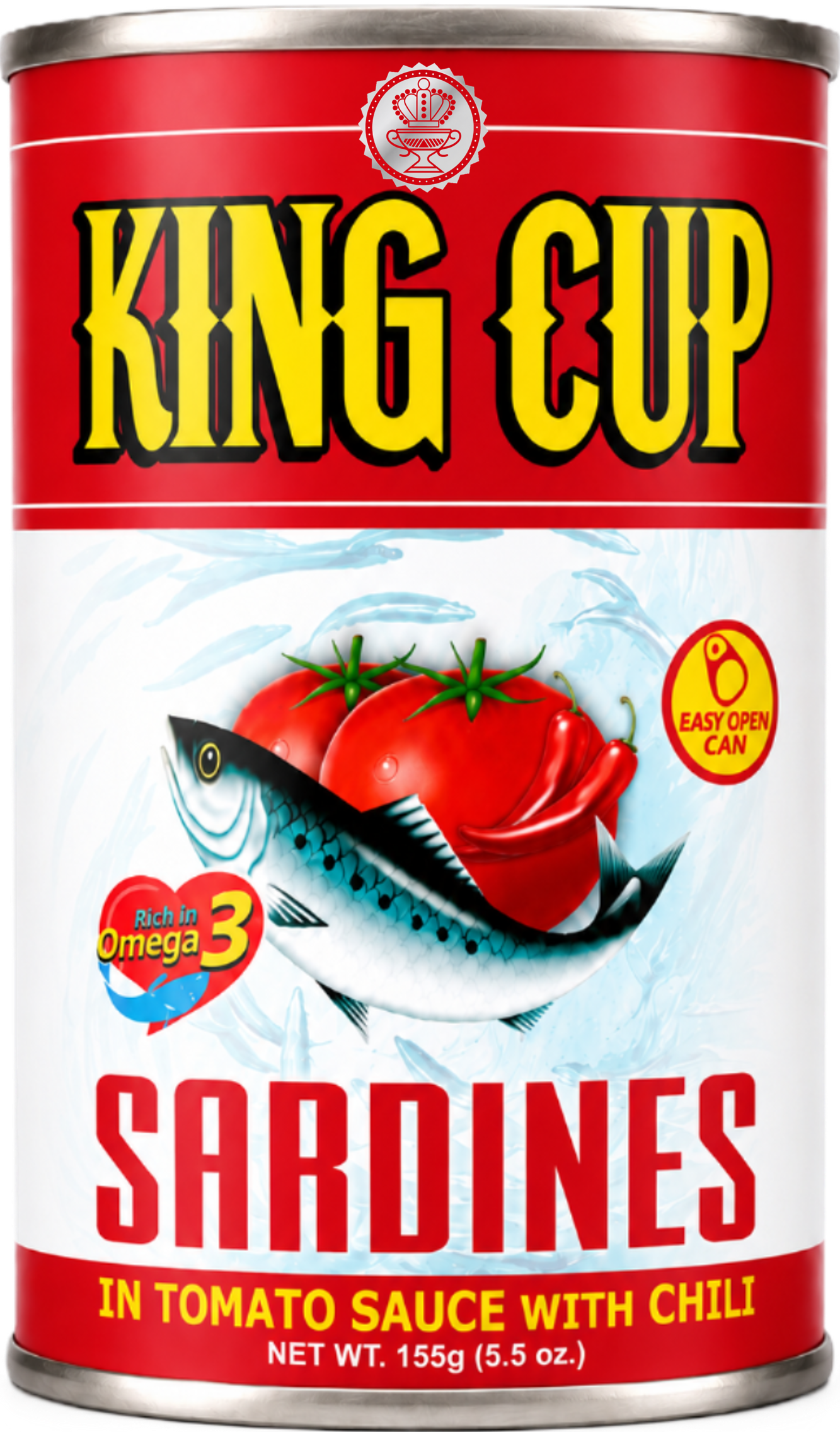 King Cup sardines hot chili can